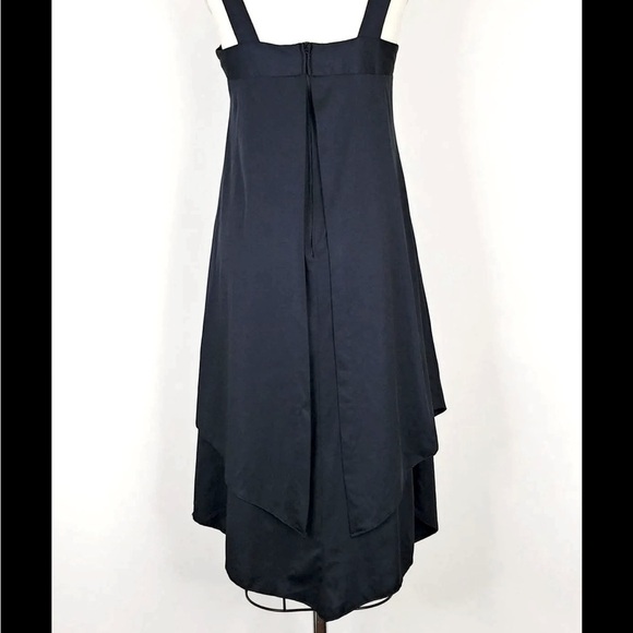 Jody T California Black Handkerchief Hem Vintage 70s Sleeveless Flapper Dress 9 - Picture 2 of 6